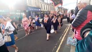 Wishaw main street Orange walk marching flute band 6th July 2024 Saturday evening Lanarkshire [upl. by Xella]