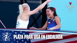 Brooke Raboutou de USA gana la plata en escalada deportiva  Juegos Olímpicos París 2024 [upl. by Sato]