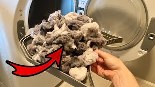 Dryer Lint Trap Deep Cleaning I found 4 cups of fluff below the filter cleaning motivation [upl. by Oitaroh]