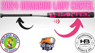 HITTING WITH THE 2024 DEMARINI LADY CARTEL  AVERAGE DUDES SOFTBALL SLOWPITCH BAT REVIEW [upl. by Dagall]