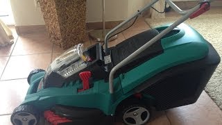 Bosch Rotak 43 Li Akku Rasenmäher  accu lawn mower [upl. by Nodnarb]