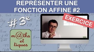 EXERCICE  Représenter une fonction affine coefficients  Troisième [upl. by Kaczer23]