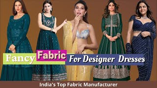 FANCY Work fabric wholesaler I Dyeable Embroidery i Net EmbroideryIGeorgette Embroidery l Foil Print [upl. by Alor]