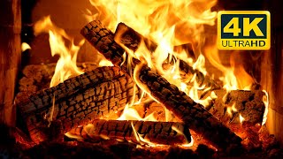 🔥 Cozy Fireplace 4K 12 HOURS Real Fireplace Sounds Relaxing Fireplace with Burning Logs [upl. by Nhabois]