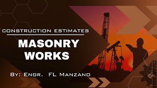 Construction Estimates Masonry Works CHB Mortar rsb [upl. by Ck]