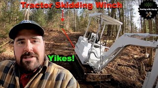 Winching a Broken Excavator Up a Steep Hill [upl. by Inaluiak]