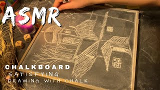 ASMR chalkboarddrawing with chalkreally relaxing and satisfying soundno talking [upl. by Adaner198]