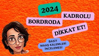 2024 OcakHaziran Kadrolu Öğrt Maaş Kalemleri İnceleme ve Maaş HesaplamaBASİT VE ANLAŞILIR BORDRO [upl. by Jordans]