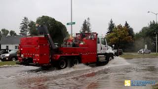 Steinbach roads flooded on Tuesday morning [upl. by Ellenwahs]