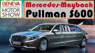 MercedesMaybach Pullman S600 live photos at 2015 Geneva Motor Show [upl. by Llezo]