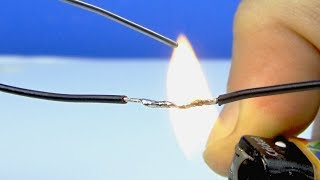 How To Solder Wires With Lighter [upl. by Reitman]