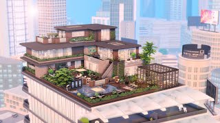 Modern Penthouse 🪴 The Sims 4 Speed Build  No CC [upl. by Olyhs]