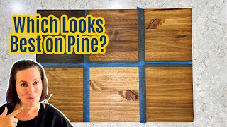 Testing Wood Stains On Pine To Find The Perfect Medium Brown Stain [upl. by Saul]