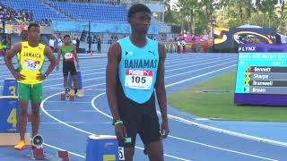 CARIFTA50 400m U17 Boys Final  SportsMax TV [upl. by Tolman245]