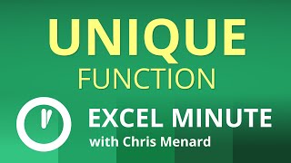 Excel UNIQUE Function  Excel One Minute Functions Explained [upl. by Ho]