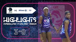 HIGHLIGHTS  Prosecco Doc Imoco Conegliano  Allianz Vero Volley Milano [upl. by Siderf388]