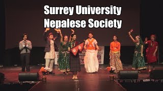 Surrey University Nepalese Society Inter Uni Nepalese Dance Competition UK [upl. by Aholla401]