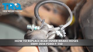 How to Replace Rear Inner Brake Hoses 20092014 Ford F150 [upl. by Nalac]