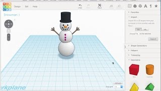 TinkerCad Tutorial  How To Build A Snowman [upl. by Jamaal]