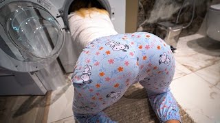 My Step Sister Is Stuck In The Washing Machine porn parody [upl. by Anivol]