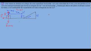 ejercicios y problemas resueltos de física dinámica 12 parte 1 plano inclinado [upl. by Cornwall]