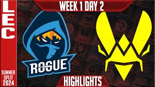 RGE vs VIT Highlights  LEC W1D2 Summer 2024  Rogue vs Team Vitality Week 1 Day 2 [upl. by Brownson]