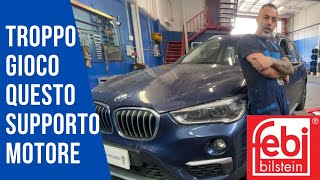 BMW X1 Sostituzione supporto motore inferiore febi [upl. by Atekahs]