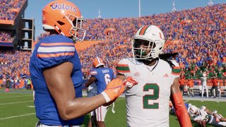 Miami vs Florida  NCAA Football 8312024 Full Game Highlights College Football 25 Sim [upl. by Nuncia580]