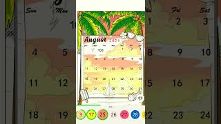 14 august calendar for beginnersbeautiful art independenceday pakistan artist [upl. by Naol]