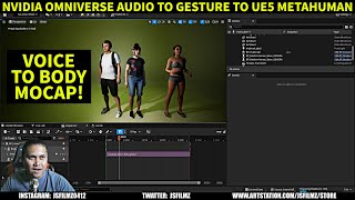 NVIDIA Omniverse Audio to Gesture to Unreal Engine 5 Metahuman [upl. by Rashidi]