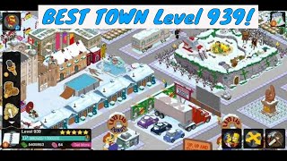 TSTO Max Level 939 Snow Town Design  The Simpsons Tapped Out [upl. by Selry]