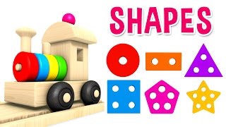 Shapes with Preschool Toy Train  Shapes Videos for Kids [upl. by Norb677]