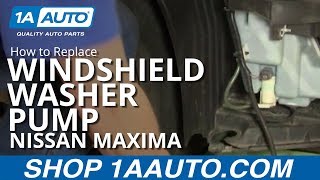 How To Replace Windshield Washer Pump 0408 Nissan Maxima [upl. by Madanhoj775]