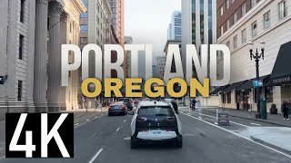 Road Tour of Portland Oregon in 4K  Driving in Downtown Portland  Multnomah County [upl. by Aneela]