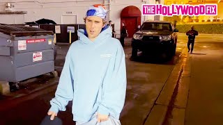 Justin Bieber Is In A Bad Mood amp Tells Paps Off While Leaving Dinner With TikTok Star Jaden Hossler [upl. by Edurtreg]