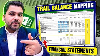 Trial Balance Mapping  Trial Balance to Financial Statements  Accounting in Excel [upl. by Cheshire]