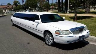 2008 White 180inch Lincoln Towncar Limousine 1881 [upl. by Einamrej647]