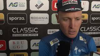 Tim Merlier  Interview at the finish  Classic BruggeDe Panne 2024 [upl. by Delamare581]