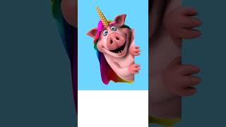 Happy Birthday Rowan Unicorn Pig Celebration Share a Birthday Song  The Modern Birthday Song [upl. by Ahsinroc]