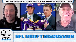 2024 NFL Draft Discussion with Former Vikings GM Rick Spielman  PFF NFL Show [upl. by Joshia]