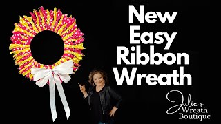 How to Make a Ribbon Wreath  Easy DIY Ribbon Wreath  Easy Wreath Tutorials [upl. by Thomasa]