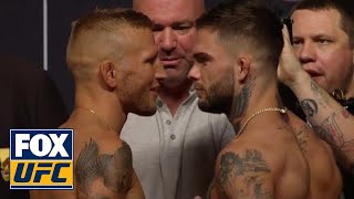 TJ Dillashaw vs Cody Garbrandt  WEIGH INS  UFC 227 [upl. by Huldah]