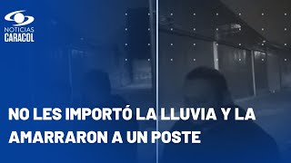 No hay derecho estos desalmados abandonaron a una perrita en pleno aguacero en Bogotá [upl. by Noerb824]