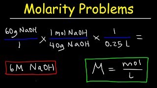 Molarity Practice Problems [upl. by Aehsel]