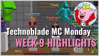 Technoblade MINECRAFT MONDAY WEEK 9 Highlights [upl. by Ymer]