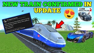 Finally New Train in Car Simulator 2 New Update 😱🔥 by oppana games😍💯 Harsh in Game [upl. by Radburn]