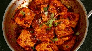 Spicy braised tofu Dubujorim 두부조림 [upl. by Greene]