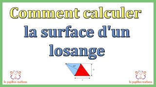 Comment calculer laire dun losange formule aire losange [upl. by Inait851]