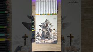 Dibujando a JESÚS sentado en su trono 🙏✨ art drawing jesus [upl. by Swarts]