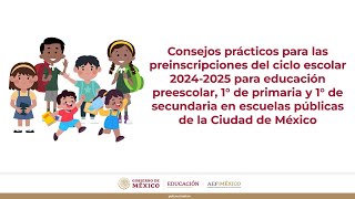 Consejos prácticos para las preinscripciones ciclo escolar 20242025 en escuelas públicas [upl. by Heber]